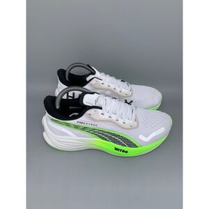 Puma Velocity Nitro 3 HYROX White Green Running Shoes 311410-01 Women's Sz 8.5